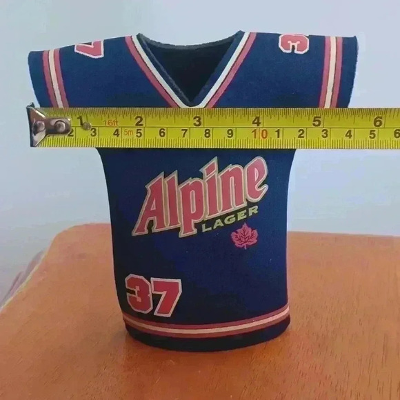 Alpine Lager Beer Hockey Jersey Style  Cozy Koozie Coozie Koosie - Picture 5 of 5